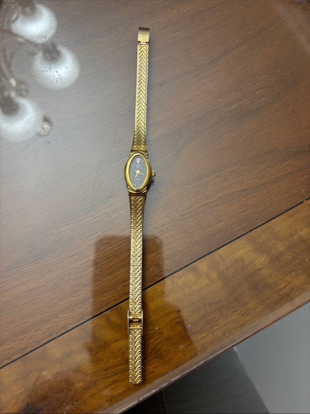 Wrangler W Gold-Tone Women's Bracelet Watch with Black Dial